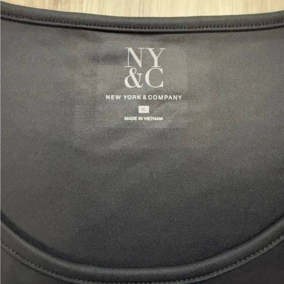 New York & Company Women's Black Blouse with Bow Accent - Picture 3 of 7